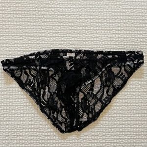 Mens Black Lace Underwear - XXL